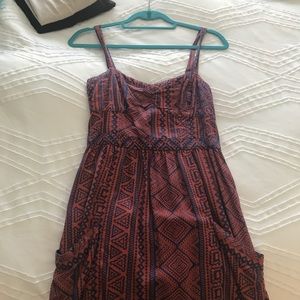 American Eagle tribal print dress with pockets